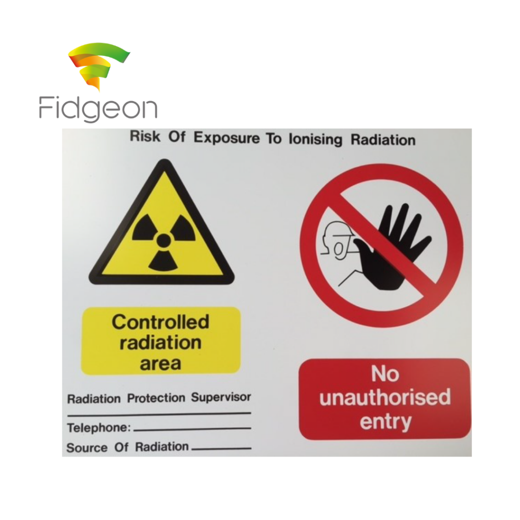 Radiation Warning Sign Controlled Area Type 1 • Fidgeon